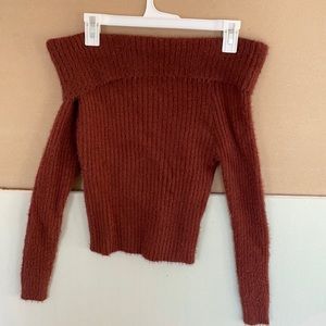 Off the shoulder sweater top